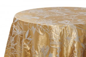 テーブルリネン/ テーブルクロス | メタリックフラワー