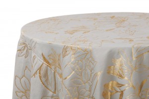 テーブルリネン/ テーブルクロス | メタリックフラワー